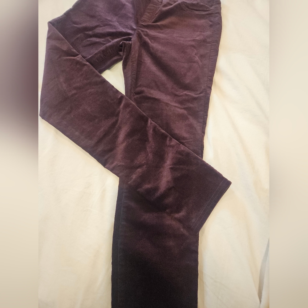 NWT Maroon Eileen Fisher Casis Corduroy Jegging Organic Cotton New in Size S/P - Picture 2 of 8